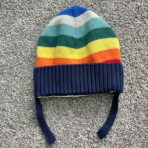 Baby GAP Knit Striped Fleece-Lined Winter Hat Size 6-12 Months